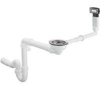 hansgrohe D14-10 Set scarico manuale e troppopieno per lavello a vasca singola, acciaio, 43921800