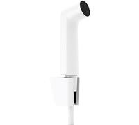 hansgrohe Bidette Douchette à main 1jet S EcoSmart avec support de douche Porter S et flexibles de douche 125cm, 29238700, 29238700, Colorazione: Bianco opaco