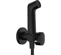 hansgrohe Doccetta bidette S con 1 tipo di getto a risparmio idrico (EcoSmart), incl. valvola d'arresto, supporto doccia e flessibile doccia 1,25 m, per acqua calda, nero opaco, 29232670