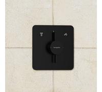 Miscelatore Doccia Da Incasso Hansgrohe DuoTurn Q Inbouw 2 stopcontacten 155x155mm Nero Opaco