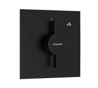 hansgrohe DuoTurn E - Rubinetto per doccia incasso per 1 utenza, Miscelatore monocomando quadrato per iBox universal 2, nero opaco