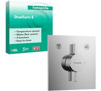hansgrohe DuoTurn E Mitigeur, encastré, 2 consommateurs, 2 fonctions, rosace carrée, 75417000, 75417000, Colorazione: cromo