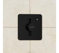 hansgrohe DuoTurn Q Mitigeur, encastré, 1 consommateur, rosace Soft Edge, 75614670, 75614670, Colorazione: nero opaco