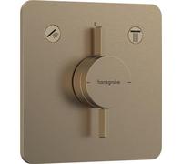 Miscelatore Doccia Da Incasso Hansgrohe DuoTurn Q Inbouw 2 stopcontacten 155x155mm Bronzo spazzolato