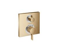 hansgrohe Ecostat 15712141 - Valvola per doccia a 2 maniglie, 15,2 cm di larghezza, finitura termostatica in bronzo spazzolato