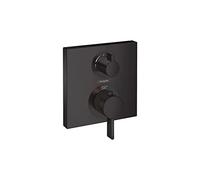 hansgrohe Ecostat 15712671 - Valvola per doccia a 2 maniglie, 15,2 cm di larghezza, finitura termostatica, colore: Nero opaco