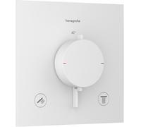 hansgrohe Ecostat Comfort E Thermostat encastré pour 2 consommateurs, 33711700, 33711700, Colorazione: Bianco opaco