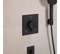 hansgrohe Ecostat Comfort E Thermostat encastré pour 2 consommateurs avec combinaison de sécurité intégrée, 33716670, 33716670, Colorazione: nero opaco