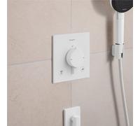 hansgrohe Ecostat Comfort E Thermostat encastré pour 2 consommateurs avec combinaison de sécurité intégrée, 33716700, 33716700, Colorazione: Bianco opaco