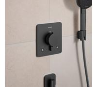 hansgrohe Ecostat Comfort Q termostatico, per vasca e doccia, 33717340, Ecostat Comfort Q nero cromato spazzolato [Rubinetteria Bagno > Rubinetteria Doccia]