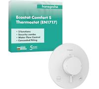 hansgrohe Ecostat Comfort S Thermostat encastré pour 2 consommateurs avec combinaison de sécurité intégrée, 33718700, 33718700, Colorazione: Bianco opaco