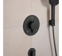 hansgrohe Ecostat Comfort S termostatico, per vasca e doccia, 33718340, Ecostat Comfort S nero cromato spazzolato [Rubinetteria Bagno > Rubinetteria Doccia]