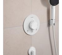 hansgrohe Ecostat Comfort S Thermostat encastré pour 2 consommateurs avec combinaison de sécurité intégrée, 33718700, 33718700, Colorazione: Bianco opaco