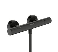 hansgrohe Ecostat Element rubinetto doccia esterno con termostatico, 13346340, Ecostat Element nero cromato spazzolato [Rubinetteria Bagno > Rubinetteria Doccia]