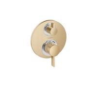 hansgrohe Ecostat S Modern 15757141 - Valvola per doccia a 2 maniglie, larghezza 15,2 cm, finitura termostatica in bronzo spazzolato