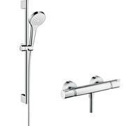 Hansgrohe Ecostat set doccia a parete con termostato cromo-bianco 27013400