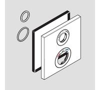 hansgrohe Ecostat Square copertura per termostatico da incasso, 93241000, Ecostat Square cromo [Rubinetteria Bagno > Ricambi Rubinetteria Bagno]
