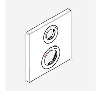 hansgrohe Ecostat Square copertura per termostatico da incasso, 93241340, Ecostat Square nero cromato spazzolato [Rubinetteria Bagno > Ricambi Rubinetteria Bagno]