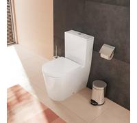 hansgrohe EluPura S WC sur pied pour réservoir de chasse d'eau apparent 640, AquaFall Flush, SmartClean, blanc, 61163450, 61163450
