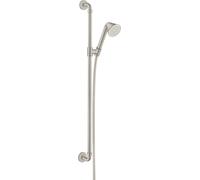 hansgrohe Ensemble de douche AXOR 0,90 m, avec douchette 85 1 jet, 26023800, 26023800, Colorazione: Ottica in acciaio inossidabile
