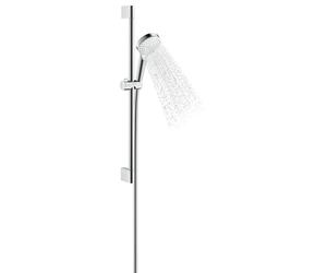 hansgrohe Ensemble de douche Crometta 1 jet EcoSmart avec barre de douche 65 cm, blanc/chrome, 26535400, 26535400