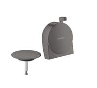 hansgrohe Exafill S set completo set di erogazione vasca, scarico e troppopieno hansgrohe, Colorazione: Nero spazzolato - 58117340