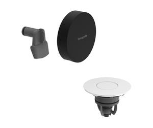 hansgrohe Exafill Set di Ingresso, Scarico e Troppopieno per vasca | Nero Opaco/Bianco Lucido, bocca d’erogazione girevole, scarico Push-Open, non incluso: corpo incasso, 23 l/min, 58119670