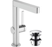 hansgrohe Finoris Miscelatore monocomando lavabo 230 con bocca erogazione girevole e push-open, cromo, 76060000