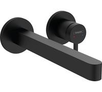 Hansgrohe Finoris Miscelatore monocomando lavabo da incasso a parete con bocca erogazione 22.8 cm, Nero opaco, 76050670