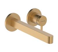 hansgrohe Finoris Mitigeur monocommandé pour lavabo encastré pour montage mural avec bec 22,5 cm, saillie 228 mm, 76050140, 76050140, Colorazione: Bronzo spazzolato