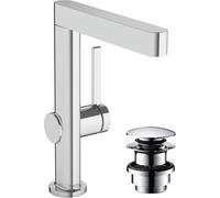 hansgrohe Finoris robinetterie de lavabo 230 avec bec pivotant et vidage Push-Open, portée 178mm, 76060000, 76060000, Colorazione: cromo
