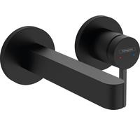 Hansgrohe Miscelatore lavabo a parete Finoris monocomando bocca 16,5 cm sporgenza 168 mm Nero opaco