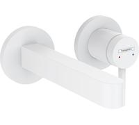 hansgrohe Finoris robinetterie de lavabo monocommande modèle encastré pour montage mural avec bec 16,5 cm, portée 168mm, 76051700, 76051700, Colorazione: bianco opaco
