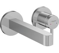 hansgrohe Finoris robinetterie de lavabo monocommande modèle encastré pour montage mural avec bec 16,5 cm, portée 168mm, 76051000, 76051000, Colorazione: cromo