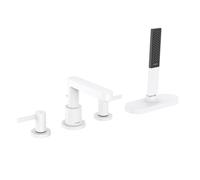 hansgrohe Finoris miscelatore da bordo vasca a 4 fori con portagomma (sBox), sporgenza 152 mm, 76444, Colorazione: bianco opaco - 76444700