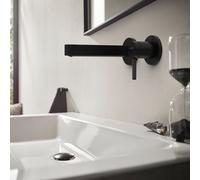 hansgrohe Finoris rubinetto lavabo a parete, 76051670, Finoris nero opaco [Rubinetteria Bagno > Rubinetteria Lavabo]
