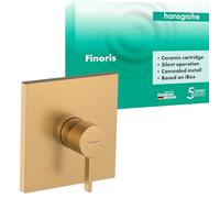 hansgrohe Finoris - Rubinetto per doccia incasso per 1 utenza, Miscelatore monocomando quadrato per iBox universal, bronzo spazzolato, 76615140