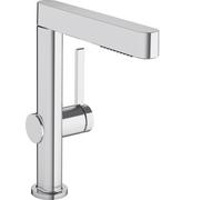 hansgrohe Finoris Mitigeur monocommandé pour lavabo 230 avec douchette extractible, 2 types de jets et vidage Push-Open, saillie 178 mm, 76063000, 76063000, Colorazione: cromo