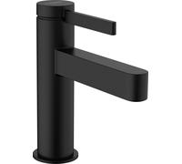 hansgrohe Finoris Mitigeur monocommandé pour lavabo 100 avec vidage Push-Open, saillie 126 mm, 76010670, 76010670, Colorazione: Nero opaco