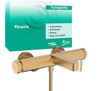 hansgrohe Finoris - Rubinetto per vasca da bagno esterno per 2 utenze, Miscelatore monocomando per vasca, bronzo spazzolato, 76420140