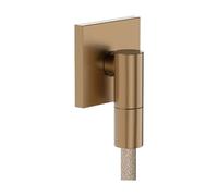 hansgrohe FixFit Fine E - Uscita doccia a muro, Raccordo tubo doccia con valvola antiriflusso, Connettore tubo doccia, bronzo spazzolato, 28883140