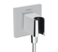 hansgrohe Fixfit Porter E supporto doccetta con collegamento tubo flessibile, 26889000, Fixfit Porter E cromo [Rubinetteria Bagno > Prese d‘Acqua]