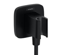 hansgrohe Fixfit Porter Q supporto doccetta con collegamento tubo flessibile, 26887670, Fixfit Porter Q nero opaco [Rubinetteria Bagno > Prese d‘Acqua]