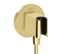 hansgrohe Fixfit Porter S supporto doccetta con collegamento tubo flessibile, 26888990, Fixfit Porter S oro [Rubinetteria Bagno > Prese d‘Acqua]