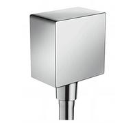 hansgrohe FixFit Uscita a muro Square con valvola antiriflusso, cromo, 26455000