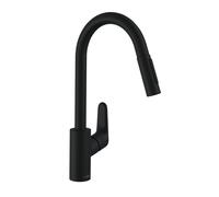 Hansgrohe Focus M41 miscelatore cucina con doccetta estraibile a 2 getti, finitura nero opaco - 31815670