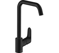 hansgrohe Focus M41 Miscelatore monocomando da cucina 260, 1 getto, nero opaco, 31820670