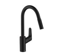 hansgrohe Focus M41 rubinetto da cucina, estraibile, orientabile, 31815670, Focus M41 nero opaco [Rubinetti da Cucina > Rubinetti da Cucina]