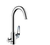 Miscelatore monocomando per cucina Hansgrohe Focus M42 monocomando 220, valvola di intercettazione elettrodomestico, 1 getto, cromo
