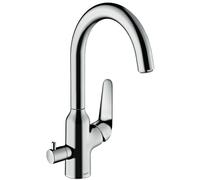 Miscelatore monocomando per cucina Hansgrohe Focus M42 monocomando 220, valvola di intercettazione elettrodomestico, 1 getto, cromo